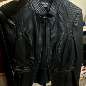🖤 Bebe Black Leather Jacket – Size XS